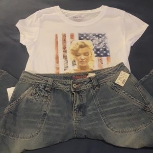 Brand new t-shirt and shorts